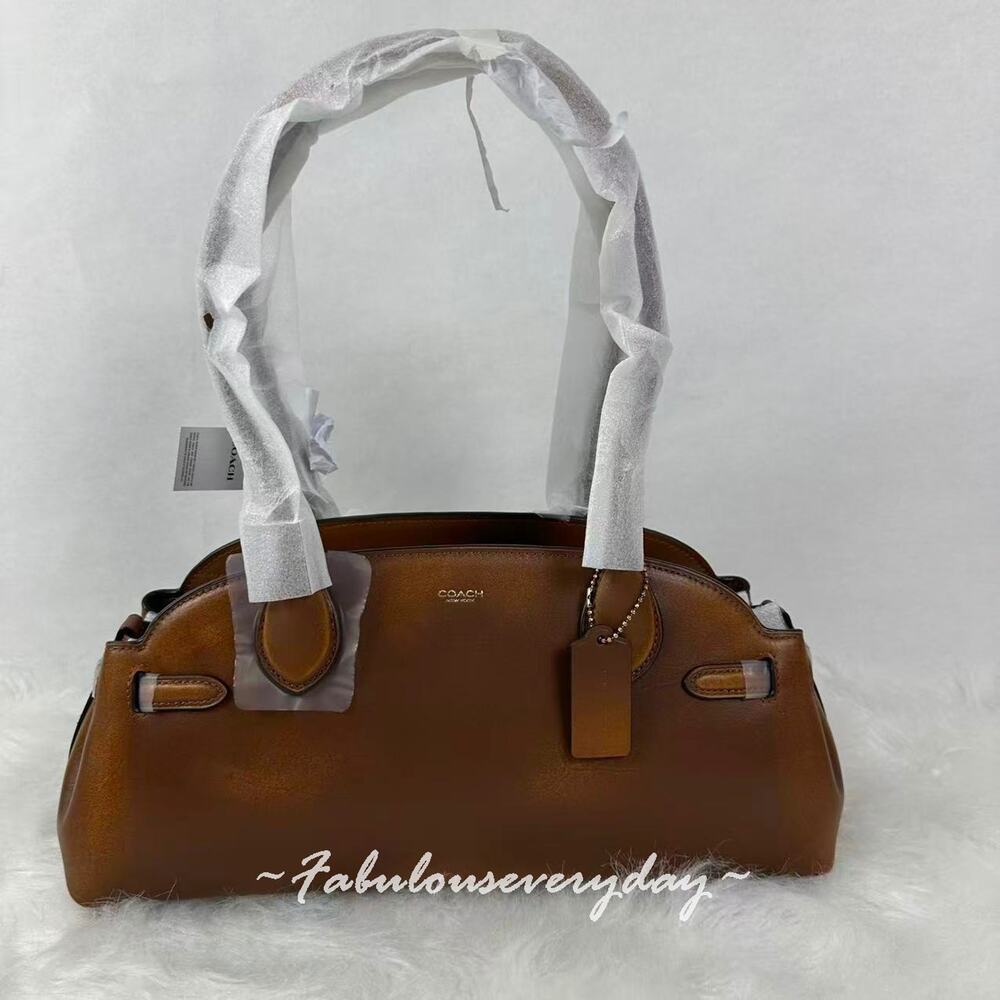 Coach Empire Carryall Bag 34 Shoulder Bag Loved Leather Brass/Brown CEN64 NWT